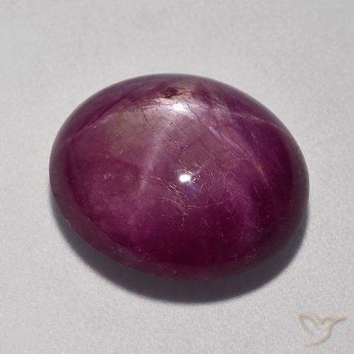 Rubino stellato Rosso lampone naturale da 12.00 ct, Ovale, Opaco