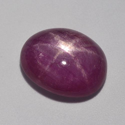 Rubino stellato naturale porpora da 7,22 ct, taglio ovale, opaco