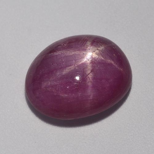 Rubino stellato naturale porpora da 7,22 ct, taglio ovale, opaco