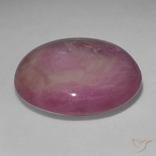 Rubino Stellato Viola medio-chiaro naturale da 31.80 ct, Ovale, Opaco