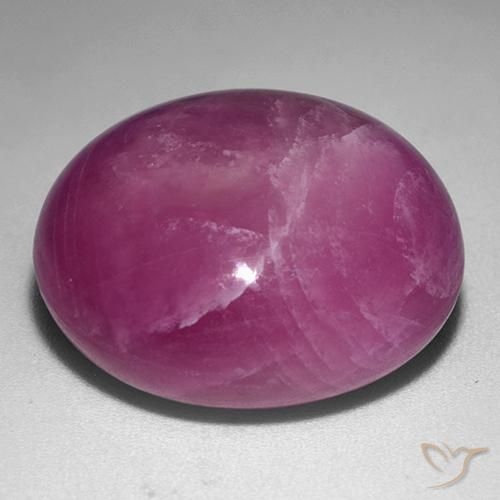 Rubino Stellato Viola medio-scuro naturale da 53.60 ct, Ovale, Opaco