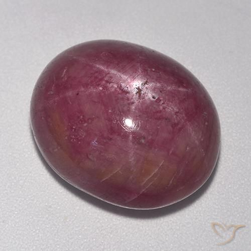 20.12ct Naturale Viola rossastro Rubino Stellato, Ovale, Opaco