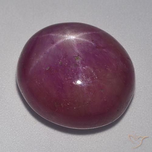 21.95ct Naturale Viola medio-scuro Rubino stellato, Ovale, Opaco