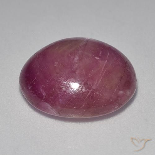 Rubino Stellato Viola rossastro naturale da 12.36 ct, Ovale, Opaco