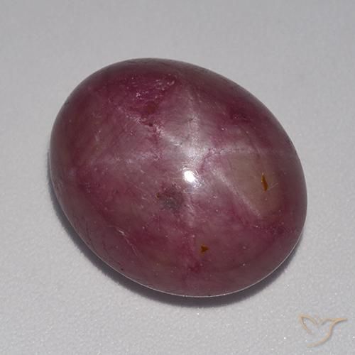 14.78ct Naturale Viola medio-scuro Rubino stellato, Ovale, Opaco