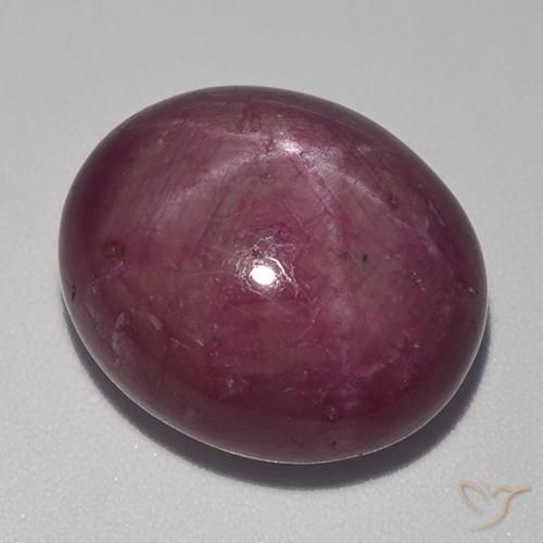 20.21ct Naturale Magenta grigiastro Rubino stellato, Ovale, Opaco
