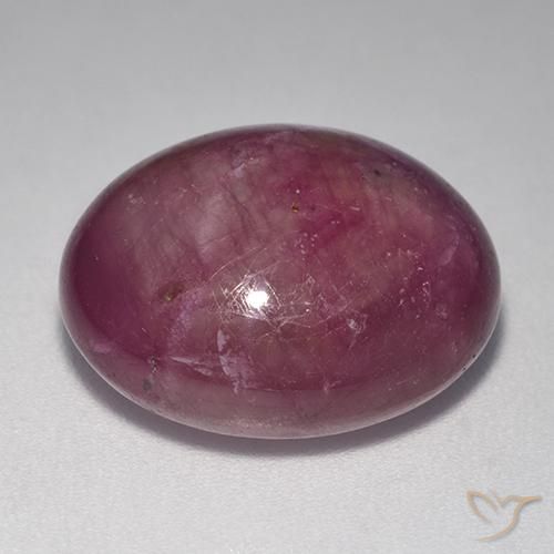 Rubino Stellato Magenta grigiastro naturale da 20.21 ct, Ovale, Opaco