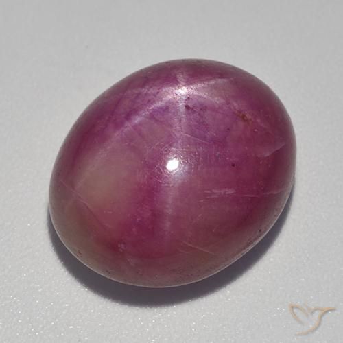 17.67ct Naturale Viola rossastro Rubino stellato, Ovale, Opaco
