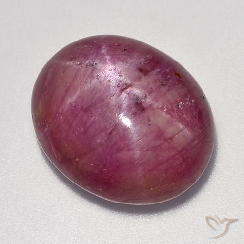 16.94ct Naturale Viola medio-chiaro Rubino stellato, Ovale, Opaco
