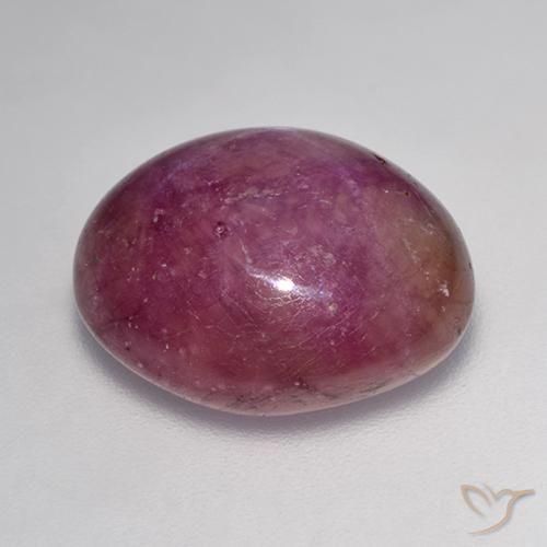 Rubino Stellato Viola rossastro naturale da 17.49 ct, Ovale, Traslucido