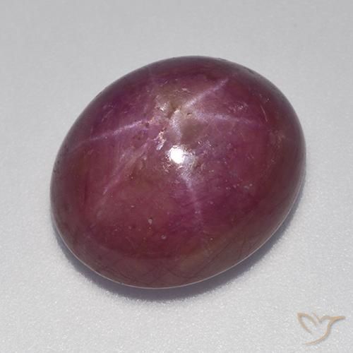 17.70ct Naturale Viola medio-scuro Rubino stellato, Ovale, Opaco