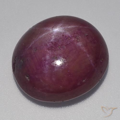 14.94ct Naturale Viola medio-scuro Rubino Stellato, Ovale, Opaco