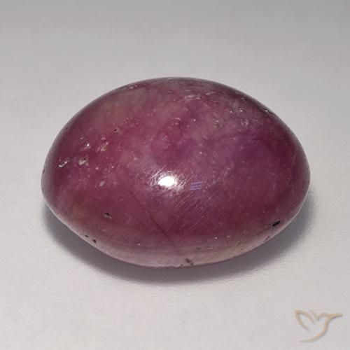 Rubino Stellato Viola rossastro naturale da 18.41 ct, Ovale, Opaco