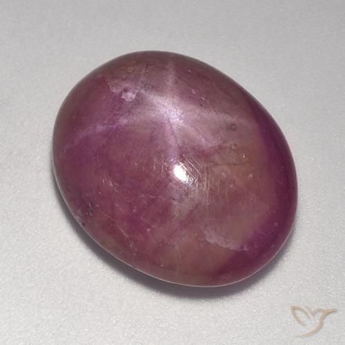 15.00ct Naturale Viola medio-scuro Rubino stellato, Ovale, Opaco