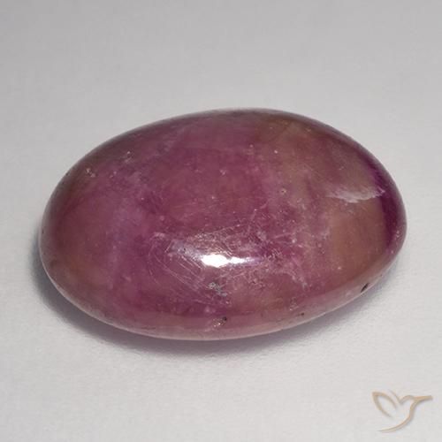 Rubino Stellato Viola medio-scuro naturale da 15.00 ct, Ovale, Opaco