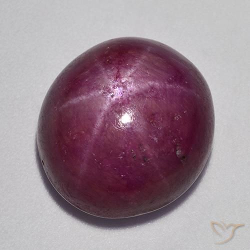 Rubino Stellato Rosso lampone naturale da 16.58 ct, Ovale, Opaco