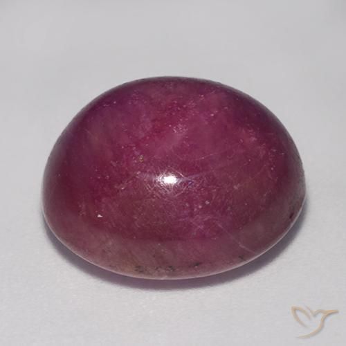 Rubino Stellato Rosso lampone naturale da 16.58 ct, Ovale, Opaco
