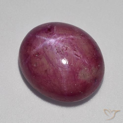 12.64ct Naturale Prugna Viola Rubino stellato, Ovale, Opaco