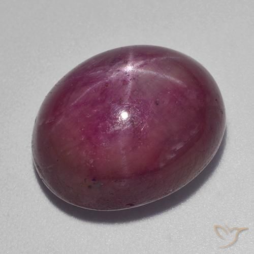 Rubino Stellato Rosa violetto naturale da 17.79 ct, Ovale, Opaco
