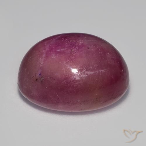 Rubino Stellato Rosa violetto naturale da 17.79 ct, Ovale, Opaco