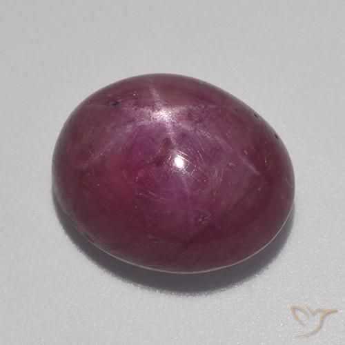 9.58ct Naturale Viola rossastro Rubino stellato, Ovale, Opaco