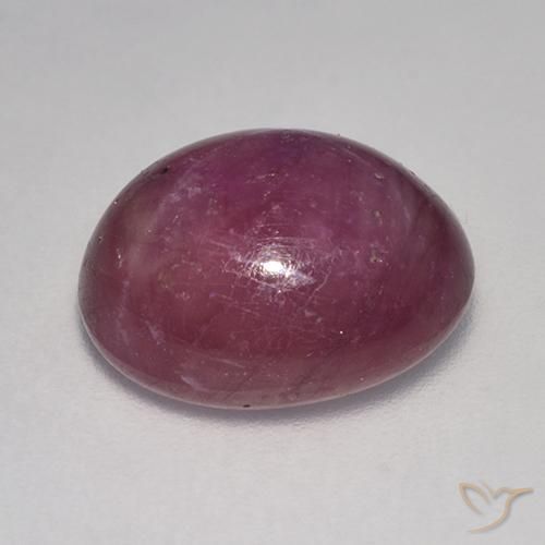 Rubino Stellato Viola rossastro naturale da 9.58 ct, Ovale, Opaco