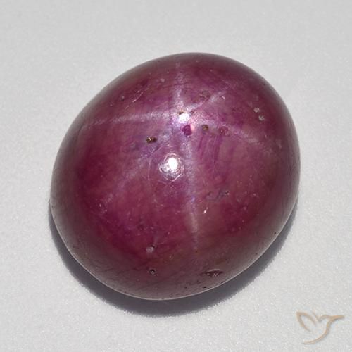 15.14ct Naturale Rosa violetto Rubino stellato, Ovale, Opaco