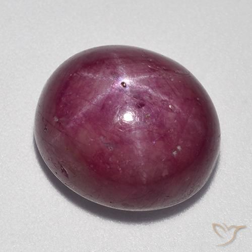 Rubino Stellato Rosa violetto naturale da 15.14 ct, Ovale, Opaco