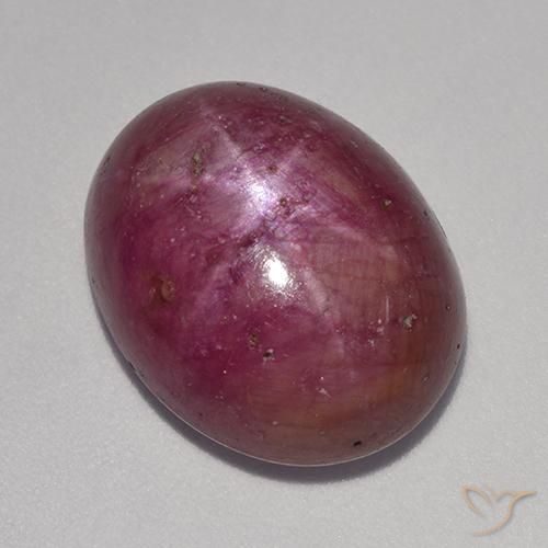 14.18ct Naturale Viola rossastro Rubino stellato, Ovale, Opaco