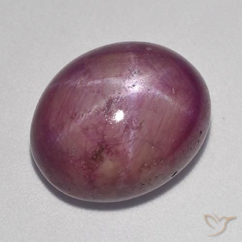 Rubino Stellato Viola medio naturale da 13.63 ct, Ovale, Opaco