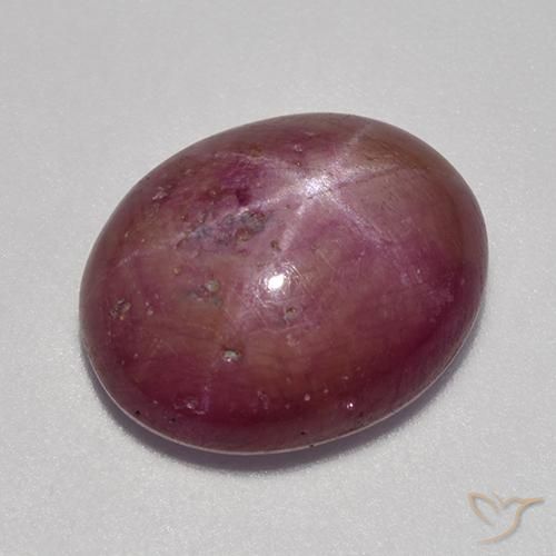 9.53ct Naturale Prugna Viola Rubino stellato, Ovale, Opaco