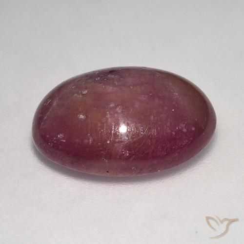 Rubino Stellato Prugna Viola naturale da 9.53 ct, Ovale, Opaco