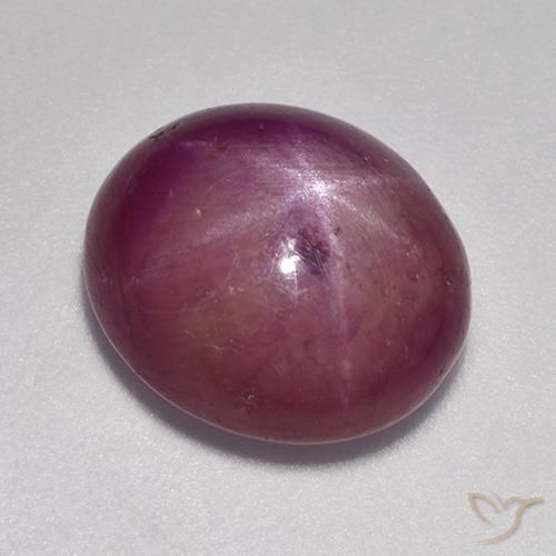 9.23ct Naturale Viola rossastro Rubino stellato, Ovale, Opaco