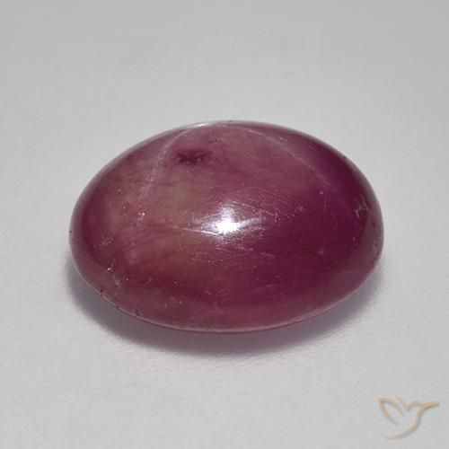 Rubino Stellato Viola rossastro naturale da 9.23 ct, Ovale, Opaco
