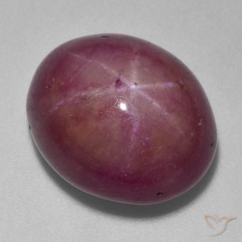 18.74ct Naturale Viola medio-scuro Rubino stellato, Ovale, Opaco