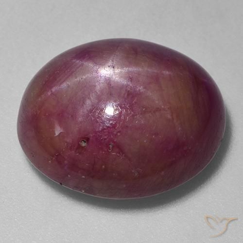 Rubino Stellato Viola medio naturale da 17.03 ct, Ovale, Opaco