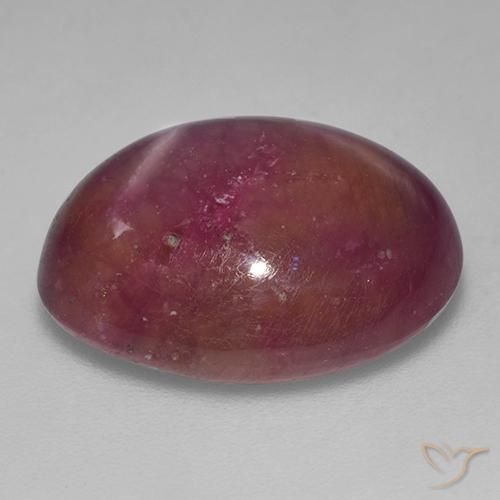 Rubino Stellato Viola medio naturale da 17.03 ct, Ovale, Opaco