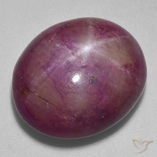 22.76ct Naturale Magenta grigiastro Rubino stellato, Ovale, Opaco