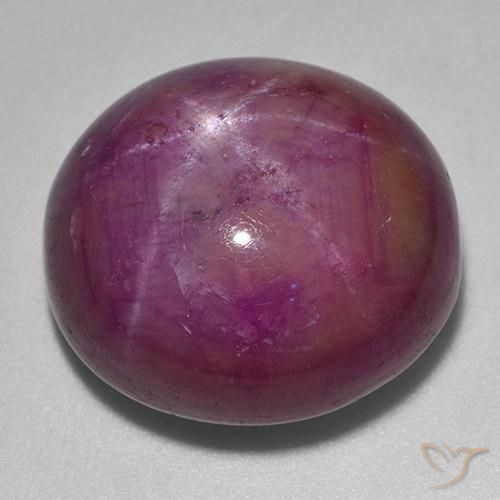 36.03ct Naturale Viola rossastro Rubino stellato, Ovale, Opaco