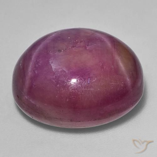 Rubino Stellato Viola rossastro naturale da 36.03 ct, Ovale, Opaco