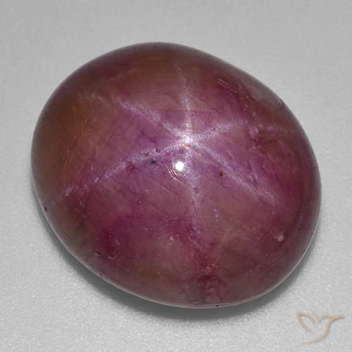 23.70ct Naturale Prugna Viola Rubino stellato, Ovale, Opaco