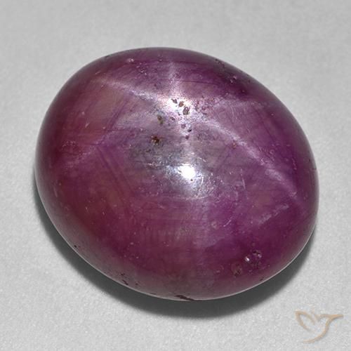 24.29ct Naturale Viola medio-scuro Rubino stellato, Ovale, Opaco