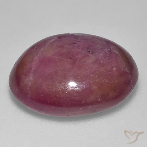 Rubino Stellato Viola medio naturale da 21.03 ct, Ovale, Opaco