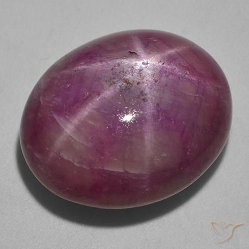 33.20ct Naturale Viola medio-scuro Rubino stellato, Ovale, Opaco