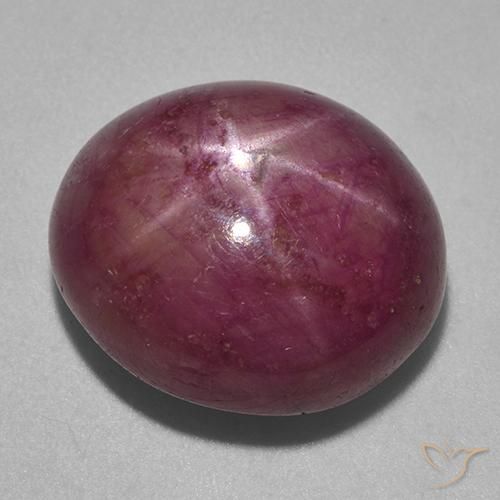 Rubino stellato Rosso lampone naturale da 23.02 ct, Ovale, Opaco