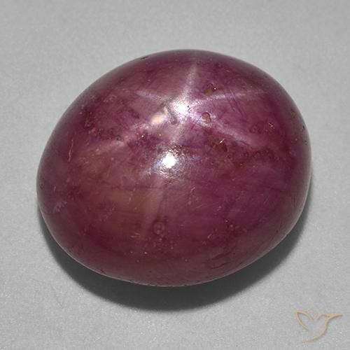 Rubino stellato Rosso lampone naturale da 23.02 ct, Ovale, Opaco