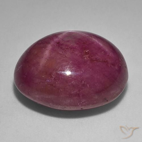 Rubino stellato Rosso lampone naturale da 23.02 ct, Ovale, Opaco