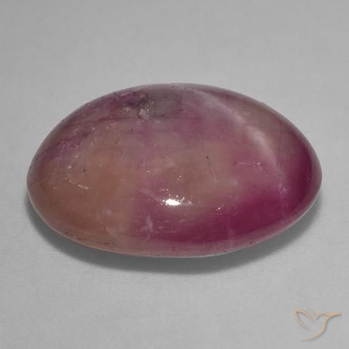 Rubino Stellato Prugna Viola naturale da 13.67 ct, Ovale, Opaco