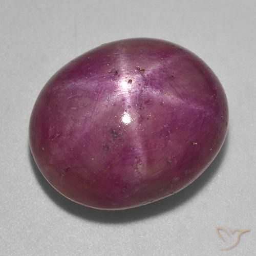 14.31ct Naturale Viola rossastro medio-scuro Rubino stellato, Ovale, Opaco