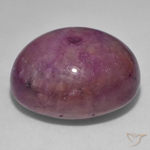 Rubino Stellato Viola rossastro naturale da 36.24 ct, Ovale, Opaco